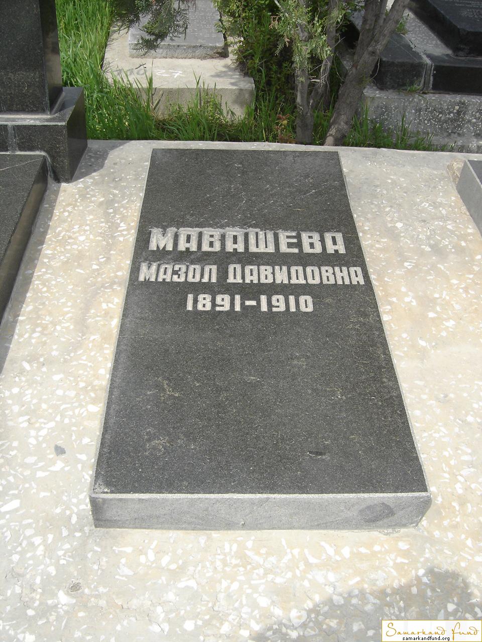 Мавашева Мазол Давидовна  1891 - 1910 зах. 11.24 №27.JPG